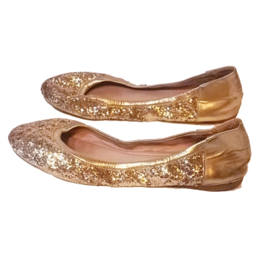 Vince Camuto Sequin Round Toe Ballet Flat Shoes - Picture 3 of 6